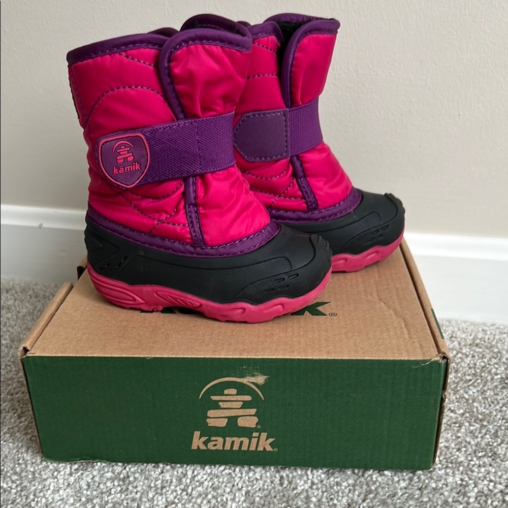 Kamik Kids' Pink and Purple Winter Boots